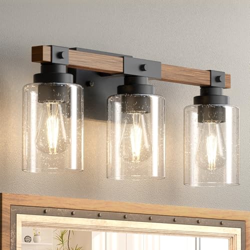 3 Light Farmhouse Bathroom Vanity Light