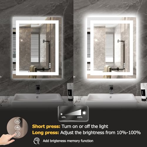 24"X30" LED Bathroom Mirror with Lights