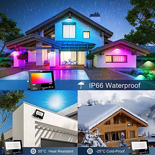 LED RGB Flood Light Outdoor 500W Equivalent