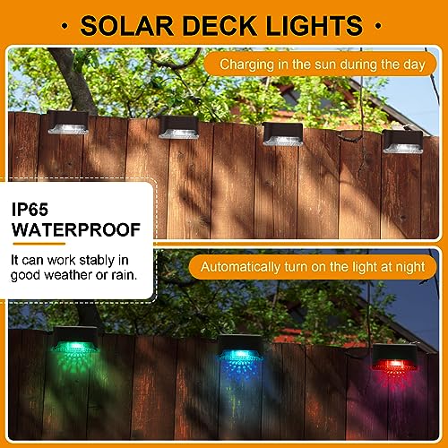 32 Pcs Solar Deck Step Lights Outdoor