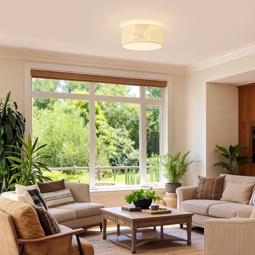13Inch Boho Semi Flush Mount Ceiling Light