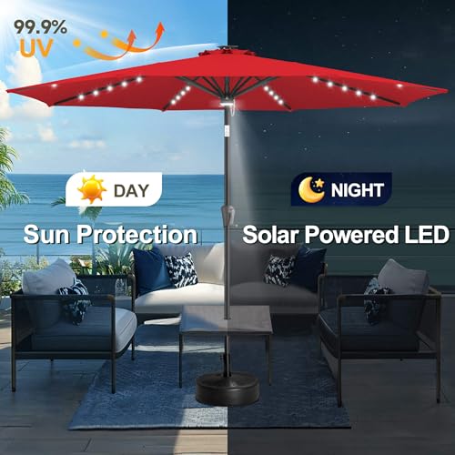 Solar Patio Umbrella with Centre Light