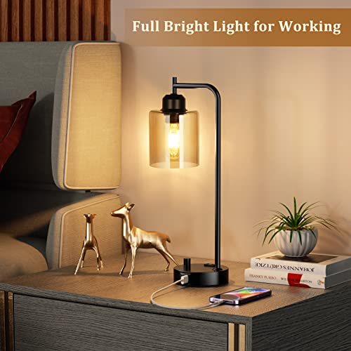 Industrial Small Desk Lamp for Nightstand