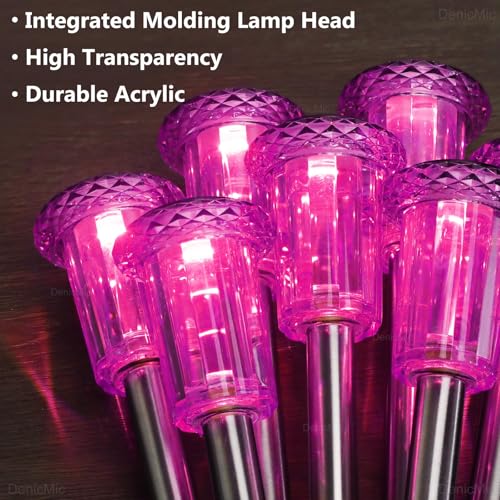 Solar Outdoor Lights 10 Pack Pink LED Valentines (10 Count)