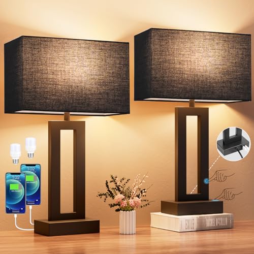 Nightstand Table Lamps for Bedrooms Set of 2 (2 Count)