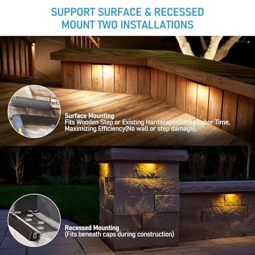 8 Pack 12 Inch LED Hardscape Lighting (8 Count)