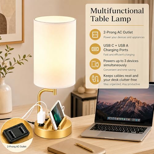 Touch Control USB Table Lamp with USB C