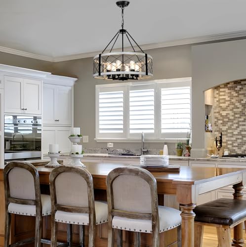 6 Light 22.5'' Farmhouse Chandelier for Dining Room Light Fixture