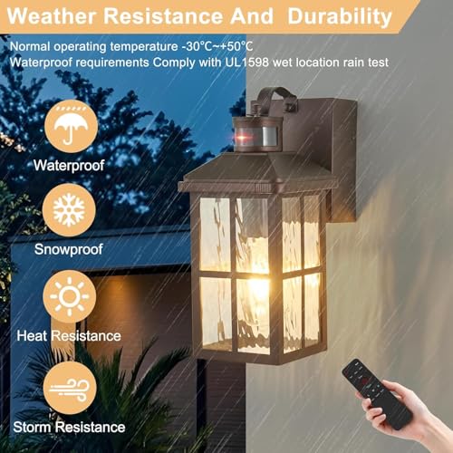 Porch Lights with GFCI Outlet with Remote
