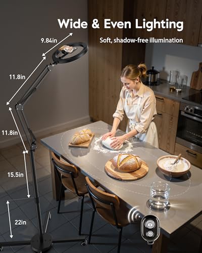 Ring Light Tripod for iPhone Overhead Camera Mount