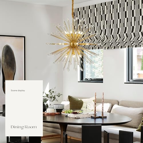 18 Light Gold Sputnik Chandelier