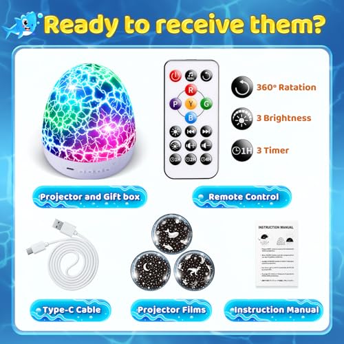 Ocean Baby Night Light Projector Sensory Toys for 1
