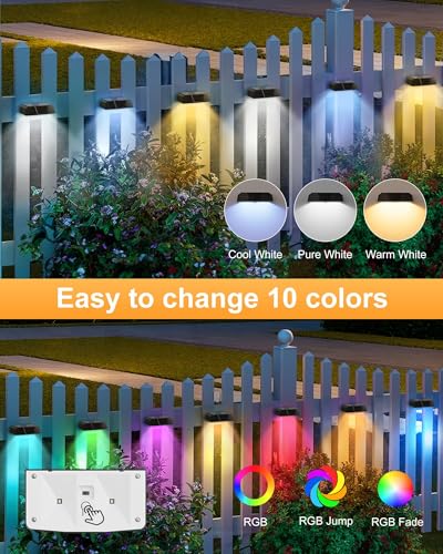 5 Pack Solar Fence Lights Outdoor (6 Count)