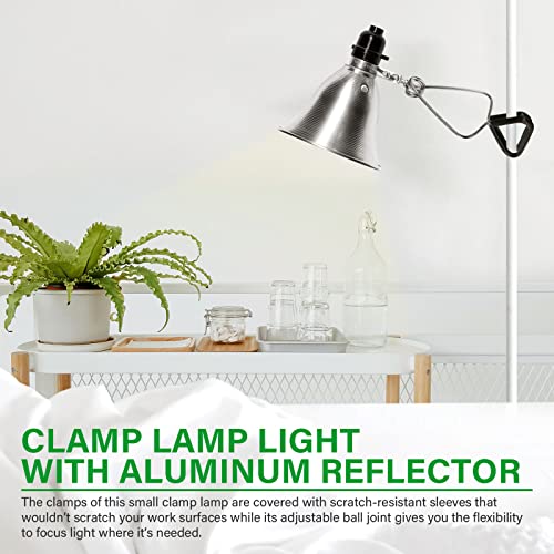 Clamp Lamp Light 60 Watt with 5.5 Inch Aluminum Reflector (2 Count)