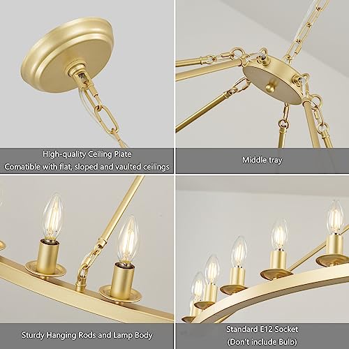 Gold Wagon Wheel Chandelier 60
