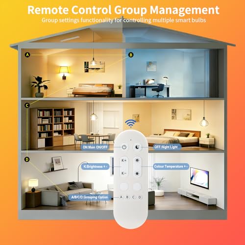 Smart G9 LED Bulbs with App & Remote Control (2 Count)