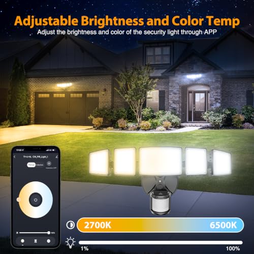 120W Smart LED Security Lights Motion Sensor Outdoor 5 Heads