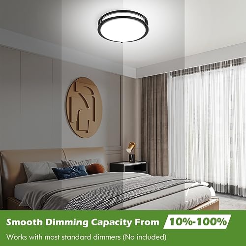 2 Pack 50W Dimmable Flush Mount Ceiling Lights (2 Count)