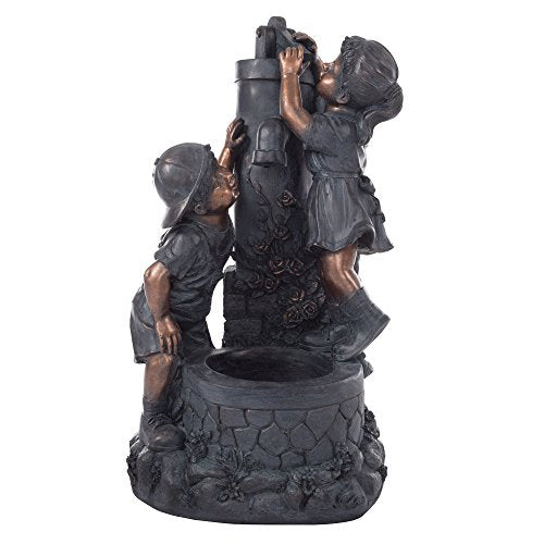 Boy and Girl Outdoor Water Fountain
