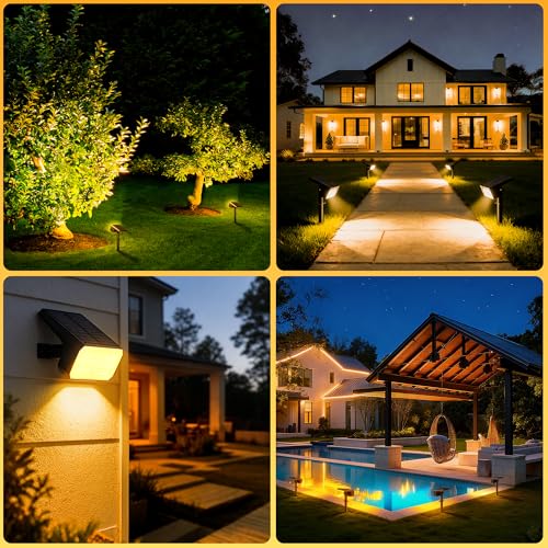 Solar Spot Lights Outdoor Waterproof (6 Count)