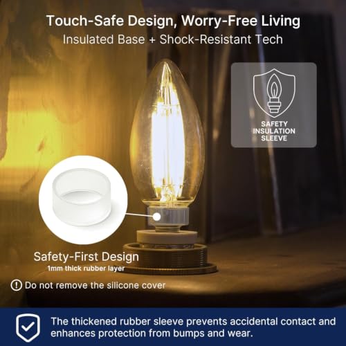60W Equivalent LED Chandelier Light Bulbs (48 Count)