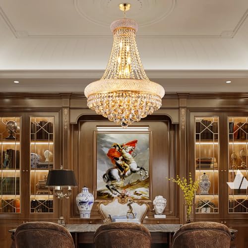 22 Inch Gold Crystal Eiffel Tower Chandelier