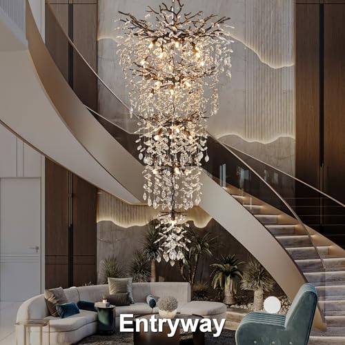 118" Black Large Chandeliers for High Ceilings