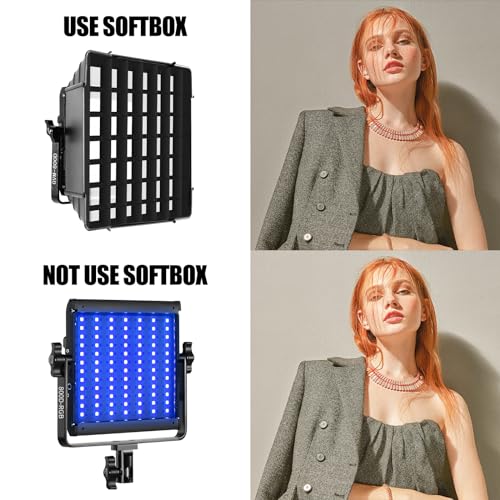 GVM Upgrade 800D RGB Video Light Kits with 2 Softboxes (2 Count)