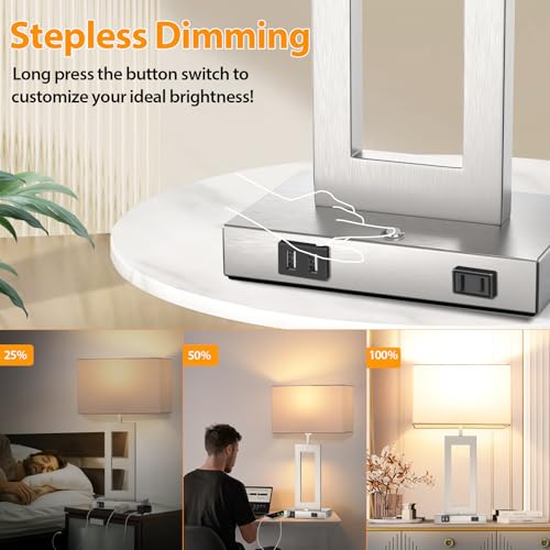 Table Lamps for Bedrooms Set of 2 (2 Count)