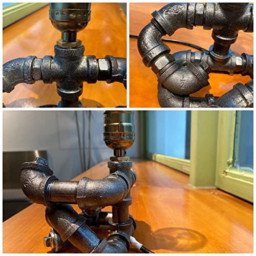 Steampunk Guitar Pipe Robot Table Lamp