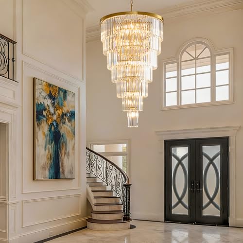 Crystal High Ceiling Chandelier Modern