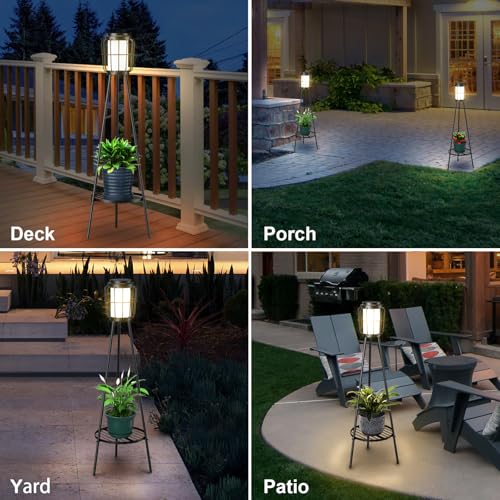 2 Pack Solar Lights with Plant Stand (2 Count)