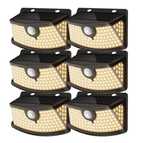 Solar Motion Sensor Lights Outdoor 120 LEDs (6 Count)