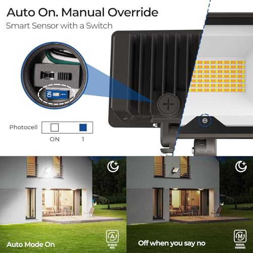 55W 7700LM LED Flood Lights Outdoor (4 Count)