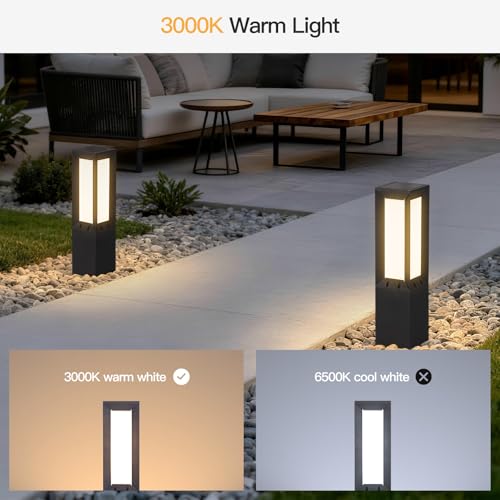 24" Solar Pathway Lights Outdoor IP65 Waterproof Landscape Path Lights