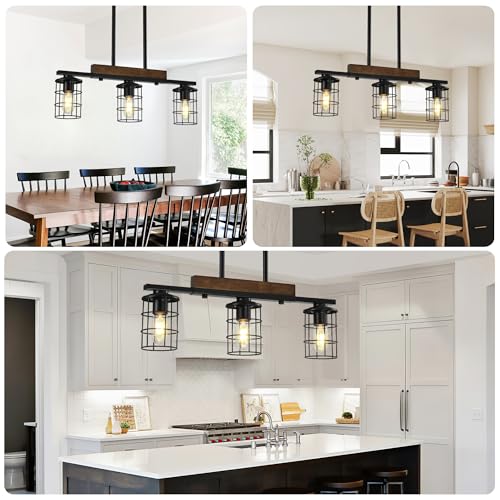 3 Light Farmhouse Kitchen Light Fixture