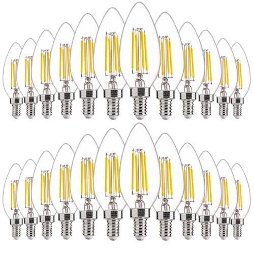 24 Pack Dimmable LED Candelabra Bulbs (24 Count)