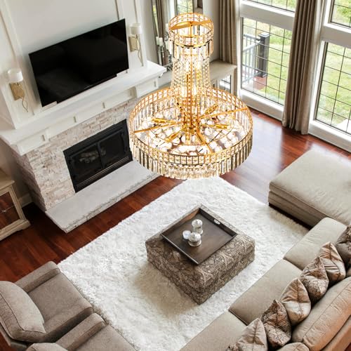 Luxury Crystal Chandelier Gold Empire Hanging Chandelier