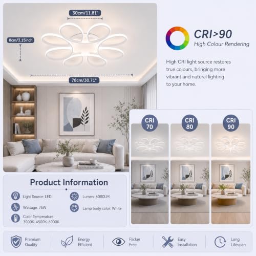 29.53 inch Modern LED Ceiling Light