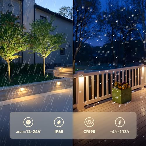 6 Pack 5CCT 3.74inch Low Voltage LED Deck Lights (6 Count)