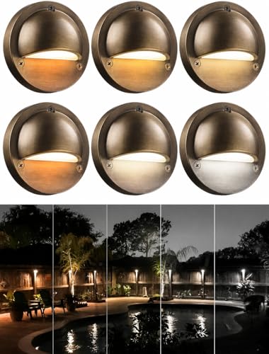 6 Pack 5CCT 3.74inch Low Voltage LED Deck Lights (6 Count)
