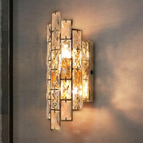 Gold Crystal Wall Sconces Lighting
