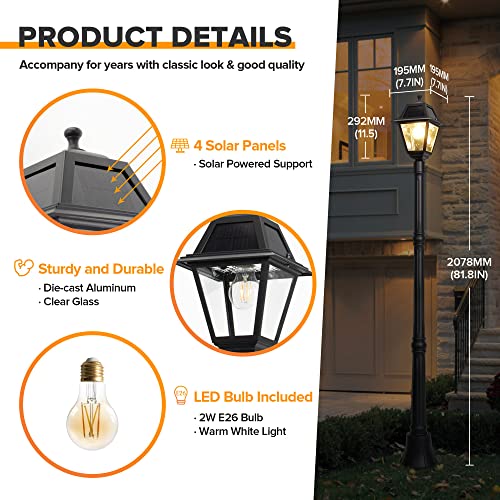 82" LED Post Solar Light