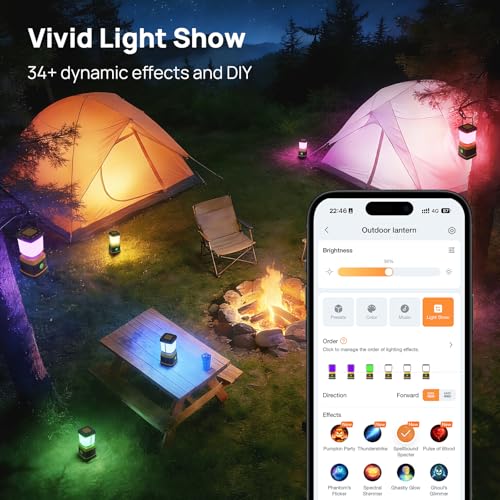 Smart RGBTW Battery Powered LED Lantern with APP Control