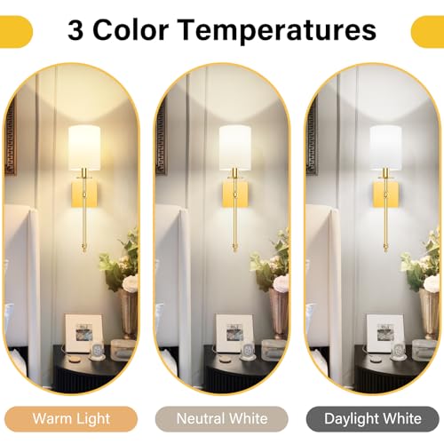 19.9 Inch Wall Sconces Battery Operated Set of 2 (2 Count)