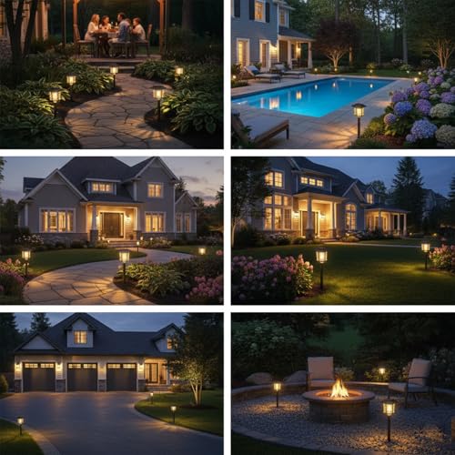 Solar Pathway Lights Outdoor 4 Pack (4 Count)