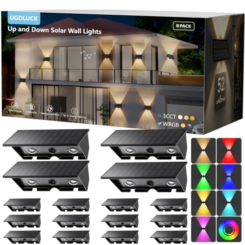 16PACK Solar Sconce Lights Outdoor
