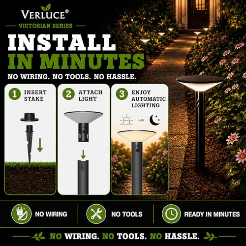 Premium Solar Pathway Lights Outdoor (2 Count)