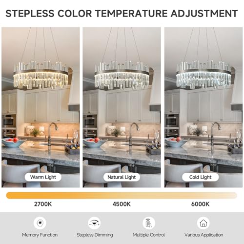 Nickel Led Modern Crystal Chandelier