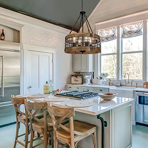 Farmhouse Rustic Chandelier Light Fixture